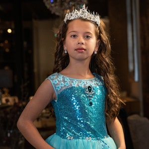 Elsa jurk, bevroren jurk, bevroren Sparkle jurk, prinses Elsa jurk, Fairytale jurk, bevroren, pailletten jurk, verjaardag jurk, Disney frozen