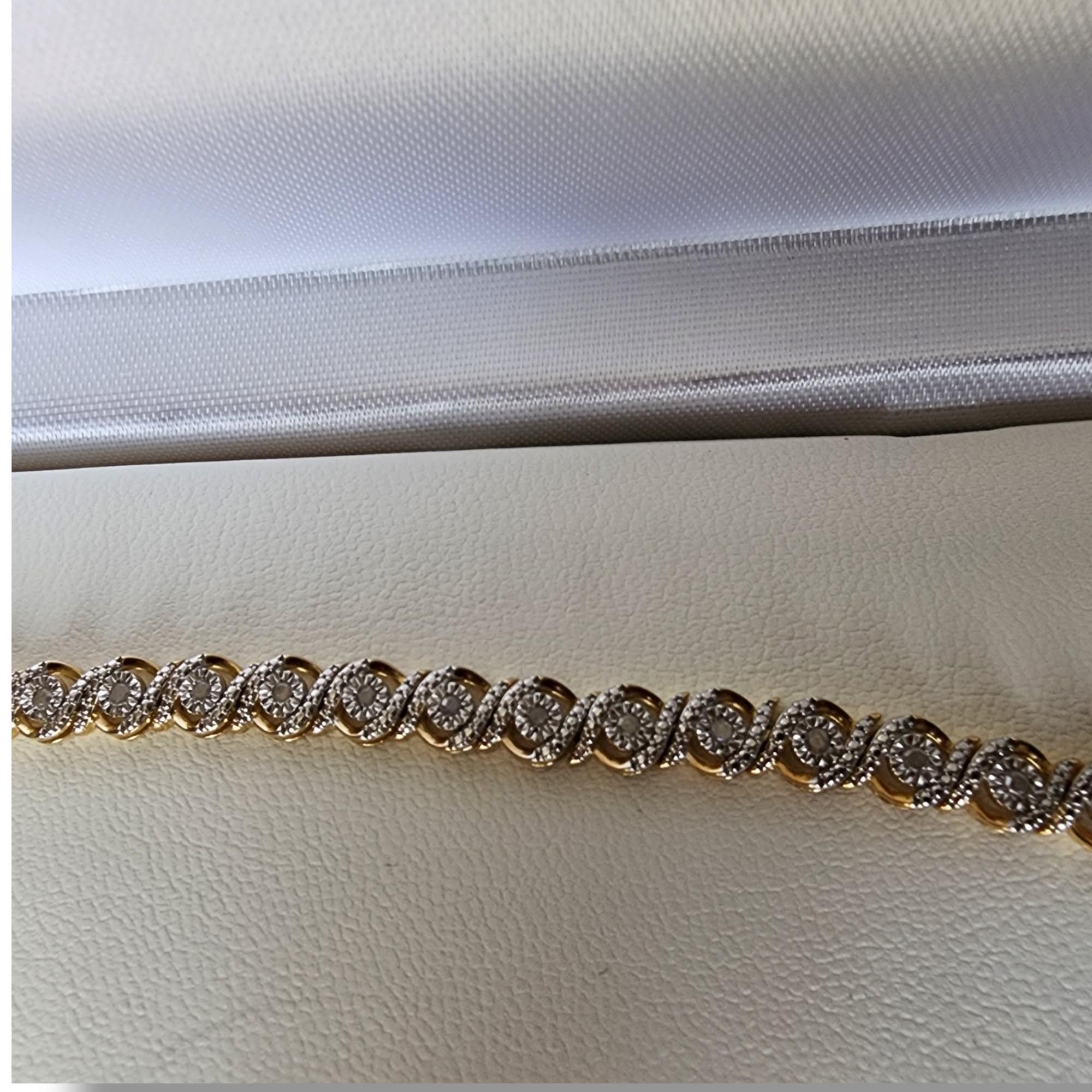 Vintage 7 Gold Plated on Sterling Silver Diamond Tennis Bracelet 925 UD Marked Etsy