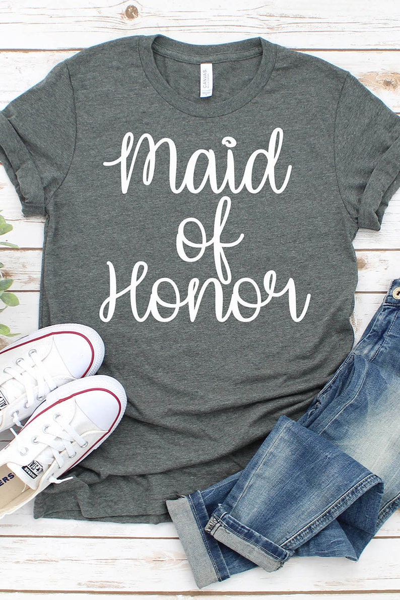 Maid of Honor SVG File Bridal Party SVG Bachelorette Shirt - Etsy