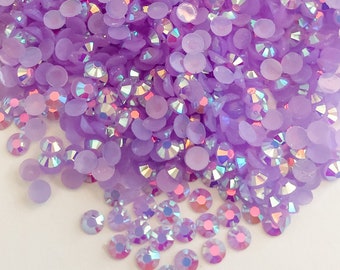 Lavender Purple AB Resin Jelly Rhinestone Rhinestones Non Hotfix Flatback Flat Back 3MM 4MM 5MM Ships From USA