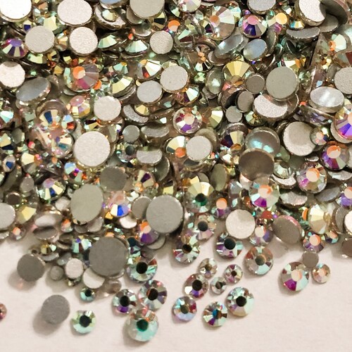 1440 Pieces Mix Mixed Sizes Crystal Ab Flatback Flat Back Etsy