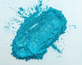 Ocean Breeze #004 Aqua Mica Powder 3 GRAM JAR Soap Making Epoxy Crafts Slime Lip Gloss Cosmetic Safe Glitter Epoxy Tumblers Ships From USA