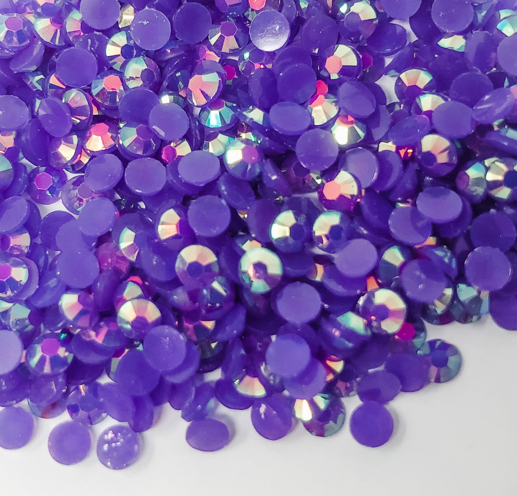 Purple Blue AB - Rhinestones Flatback Non Hot Fix – Glitter