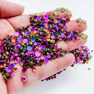 1440 Pieces Mix MIXED Sizes Celestial Rainbow Flatback Flat Back Rhinestone Rhinestones SS6 SS10 SS12 SS16 SS20 Ships From USA