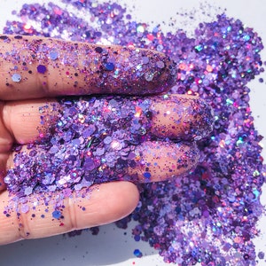 Passion Purple Chunky Poly Glitter Mix for Glitter Epoxy Tumblers Ships From USA D6-3-1