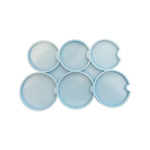 TWO Sizes Plain Car Coaster Etched Resin Craft Silicon Mold Round 2.5” and 2.85” Ships From USA H18-1