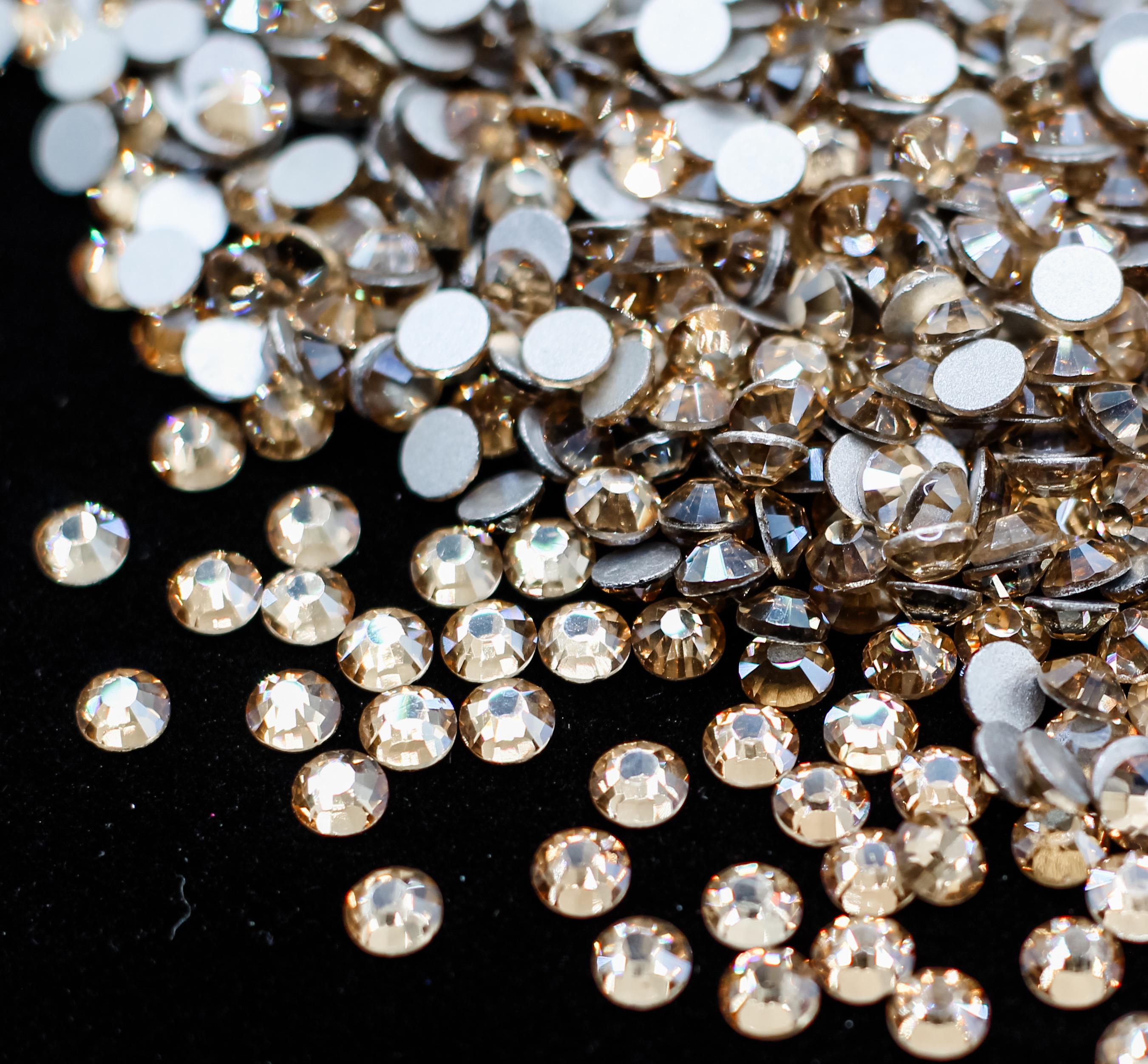 Champagne Rhinestone Micro Champagne Flatback Rhinestone Flat Back Dance Costume DIY Rhinestones ...