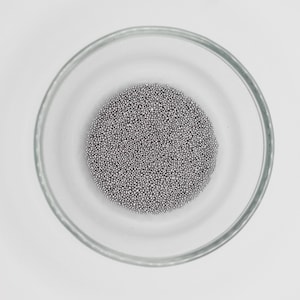 Metallic Dark Silver Glass Micro Beads for Nail Art, Pixie Mini, 5 Gram Jar, 1MM Size, Jewelry Craft Supplies, Embellishment, Undrilled