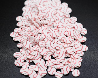 Baseball Polymer Clay Slice 5MM for Snowglobe Tumblers, Slime, Hair Gel, Nail Art, Jewelry, Resin, DIY Projects, Crafting, Sports A6-1-2