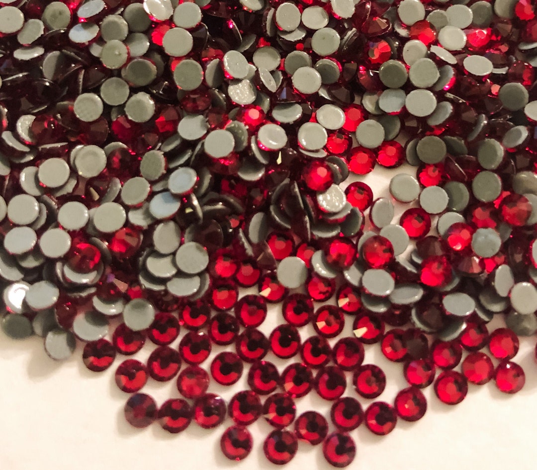 Hotfix Machine Cut Superior Quality Siam Red Korean Rhinestone ...