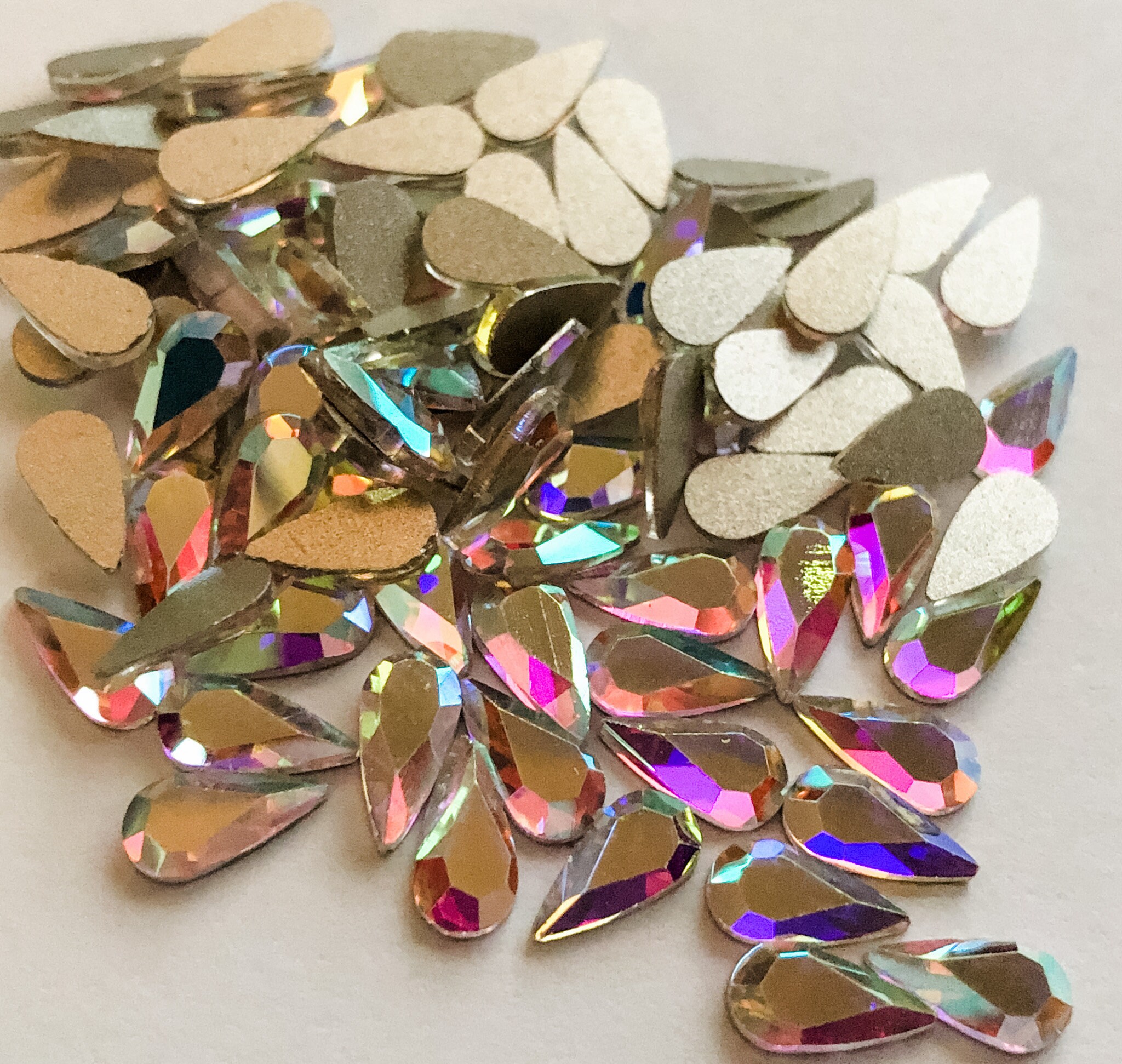 4x8mm Glass Nail Art Rhinestones Gems Colorful NoN Hotfix Nail Art Stones 