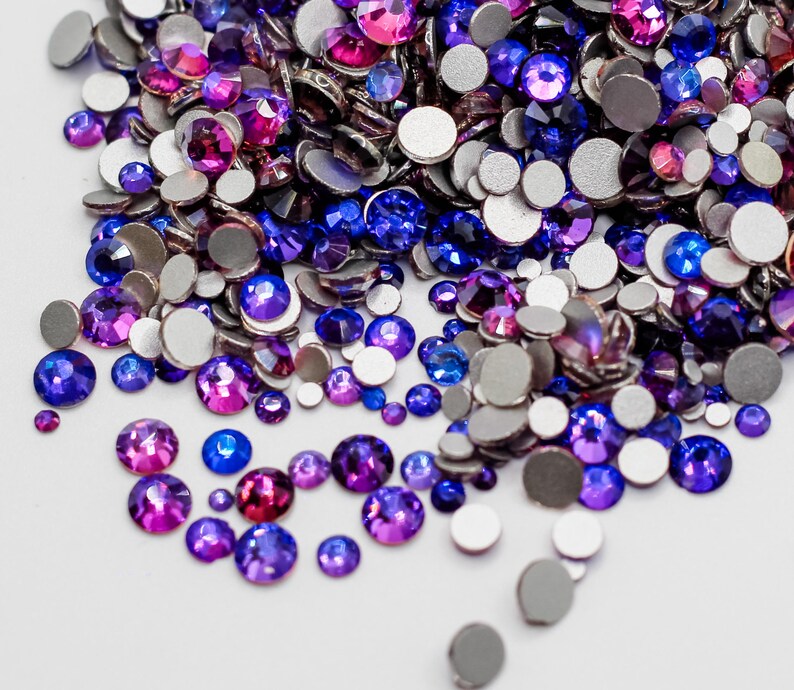 Mini Magic Rhinestone Purple Magic Flatback Rhinestone Flat Back 1440 Pc MIX Bag Dance ...