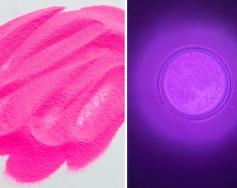 Pink to Purple Glow in the Dark #102 Mica Powder 5 GRAM JAR Soap Making Epoxy Crafts Slime Epoxy Tumblers Ships From USA