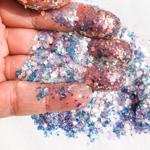 Blue Waves Chunky Poly Glitter Mix for Glitter Epoxy Tumblers  Ships From USA D1-4-2