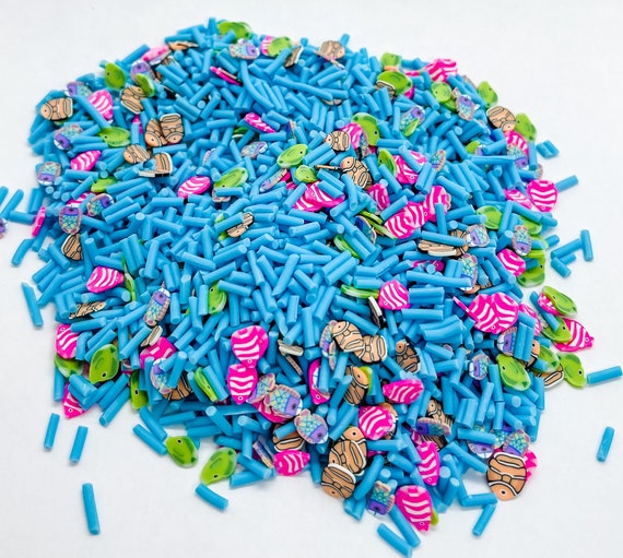 Rainbow Heart Sprinkles Mix Sprinkle Slime Polymer Clay Slice Slices Fake  Bake Nail Art Faux Craft Ships From USA B2-5-1