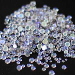 Ghost Purple Mermaid Tears Rhinestone Glass Flatback Bubble, Water Drop, Nail Art, Gem, Charm, Jewel, Diamond, Crystals, MIX SIZES G10-4-4