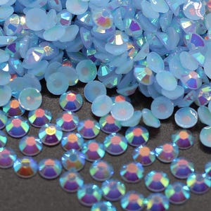 Powder Blue AB Jelly Rhinestone Resin Flatback Flat Back 3MM 4MM 5MM Dance Costume DIY, Nail Art, Gem, Jewel, Diamond, Tumbler Project