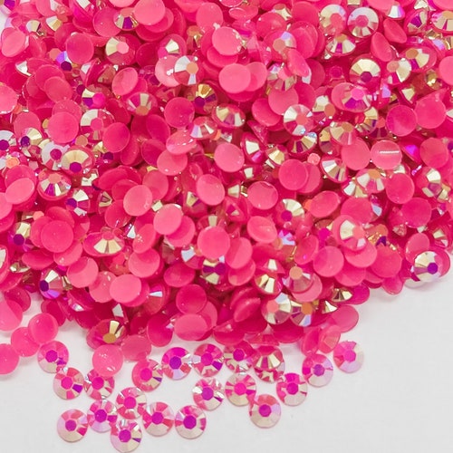 Rose Pink AB Resin Jelly Rhinestone Rhinestones Non Hotfix - Etsy