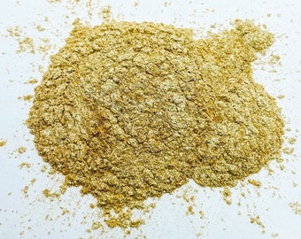 Gold Nugget Golden #002 Mica Powder 3 GRAM JAR Soap Making Epoxy Crafts Slime Lip Gloss Cosmetic Safe Glitter Epoxy Tumblers Ships From USA