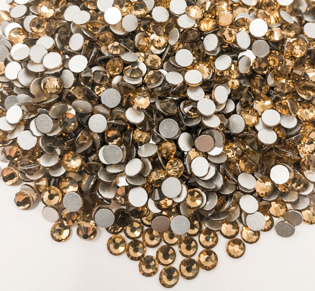 Light Colorado Topaz Flatback Flat Back Rhinestone Rhinestones SS3 SS6 ...