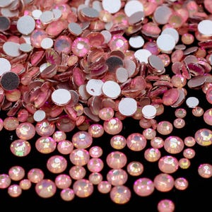 Rainbow Pink Flatback Rhinestone Flat Back 1440 Pc MIX Bag Dance Costume DIY Nail Art Jewel Diamond Rhinestones SS6 SS10 SS12 SS16 SS20