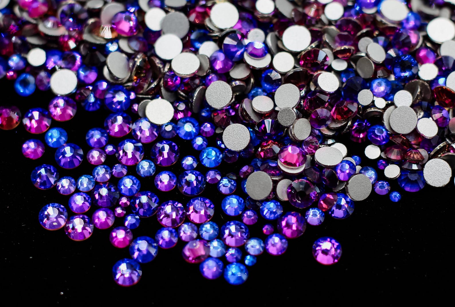 Mini Magic Rhinestone Purple Magic Flatback Rhinestone Flat Back 1440 Pc MIX Bag Dance ...