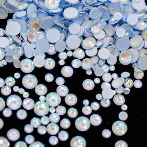 Luminous Blue Flatback Rhinestone Mix Bag Glow In Dark 1440 Pc Flat Back Dance Costume DIY Nail Art Rhinestones SS6 SS10 SS12 SS16 SS20 USA