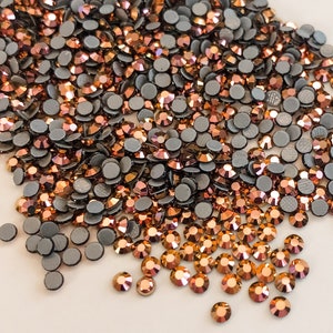 SS20 Gold Hotfix Rhinestones Crystal Glass Bulk for Fabric Clothes Shirts  Shoes Decoration Gifts Flat Back Round(4.8MM 1440Pcs)