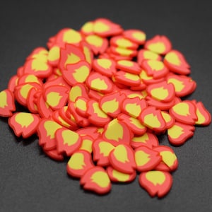 LARGE Fire Flame Polymer Clay Slice 10MM for Snowglobe Tumblers, Slime, Hair Gel, Nail Art, Jewelry, Resin, DIY Project Fall Crafting A7-3-2