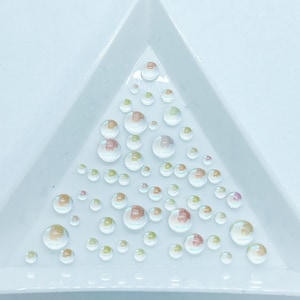 Clear AB MIXED Sizes Mermaid Tears Dome Water Drop Drip Bubble Shaped Flatback Flat Back Rhinestone Rhinestones Nail Art Ships USA G10-3-4