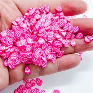 Pink Fish Tropical Swim Sea Tank Sprinkle Slime Polymer Clay Slice for Snowglobe Tumblers Hair Gel Nail Art Ships From USA A2-2-4