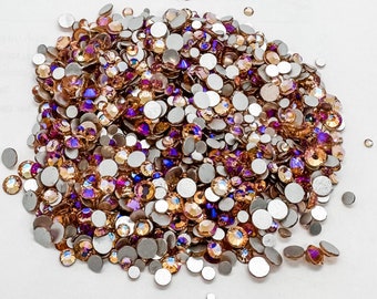 1440 Pc MIXED Size Majectic Peach Pink Flatback Flat Back Rhinestones Nail Art Gem Jewel Diamond SS6 SS10 SS12 SS16 SS20 Ships USA