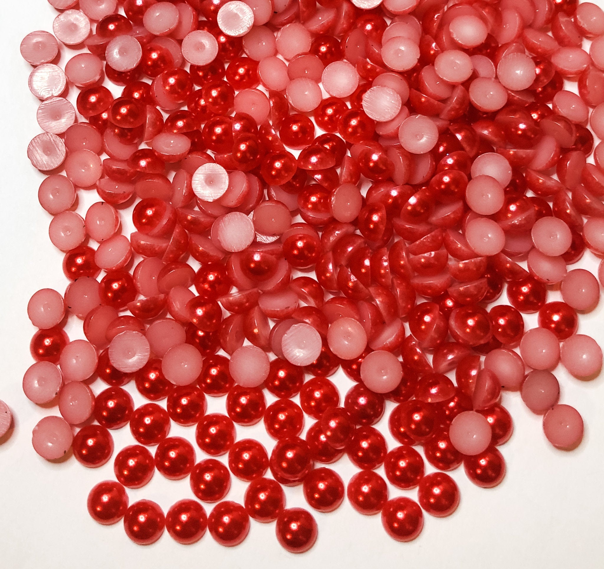  SEWACC 600 Pcs Beads Half Pearls for Nails Half Round