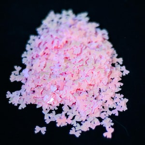 Pink Cheer Bow Glitter for Epoxy Tumblers, Birthday Party Decor, Craft Supplies, Events, DIY, Scrapbooking, Card Making, School C1-3-4