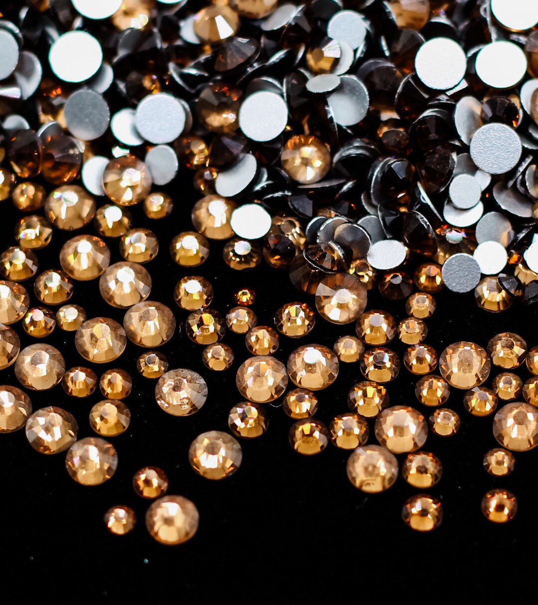 Smoked Topaz Flatback Rhinestone MIX Bag 1440 Pc Flat Back Dance ...