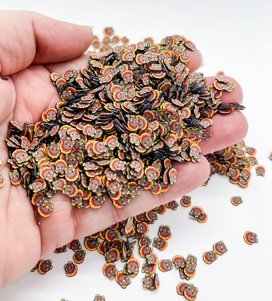 Turkey Fall Thanksgiving Cute Slime Polymer Clay Slice Slices Fake Bake