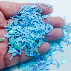 Blue Iridescent Dolphin Under Sea Fun Party Confetti Chunky Poly Glitter for Glitter Epoxy Tumblers Ships From USA C2-3-1