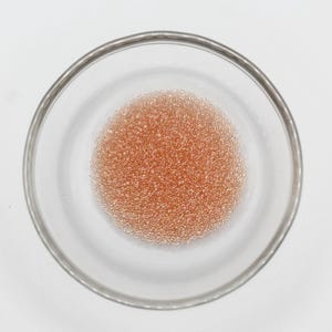 Light Peach AB Glass Micro Beads for Nail Art, Pixie Mini, 5 Gram Jar, 1MM Size, Jewelry Craft Supplies, Embellishment, Undrilled