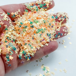Light Peach Golden Iridescent Butterfly Butterflies Fun Party Confetti Chunky Poly Glitter for Glitter Epoxy Tumblers Ships From USA C1-5-2