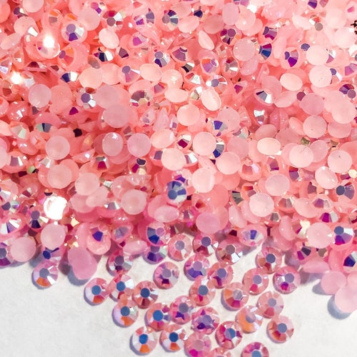 Rose Pink AB Resin Jelly Rhinestone Rhinestones Non Hotfix - Etsy
