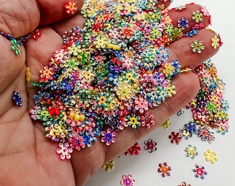 6MM Flower Daisy Sequin Sequins Iridescent Fun Party Confetti Chunky Poly Glitter Ships From USA C5-6-4