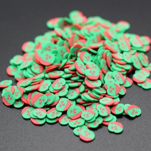Poison Apple Polymer Clay Slice for Snowglobe Tumblers, Slime, Hair Gel, Nail Art, Jewelry, Resin, DIY Projects, Halloween Crafting A8-4-4
