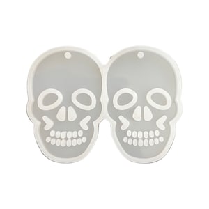 Clear Skull Skeleton Halloween Gothic Earring Earrings Mold Ships From USA H26-2