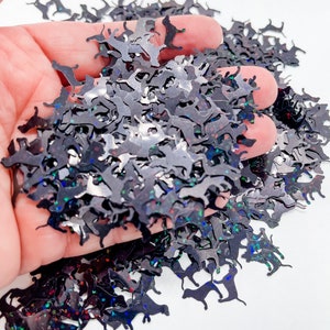Black Dog Labrador Retriever Love Rescue Fun Party Confetti Chunky Poly Glitter For Epoxy Tumblers Ships From USA C5-5-4