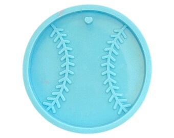 Baseball Base Ball Sport Mom Circle 2” Round Silicon Keychain Key Chain Mold Ships From USA H13-1