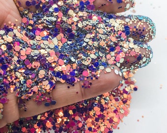 Rainbow Road Chameleon Color Changing Shift Chunky Poly Glitter Mix for Epoxy Tumblers Solvent Resistant Ships From USA D6-6-3