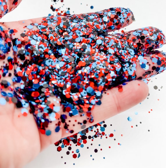 Buy Torrent Blue Red Black Chunky Poly Glitter Mix For Glitter.