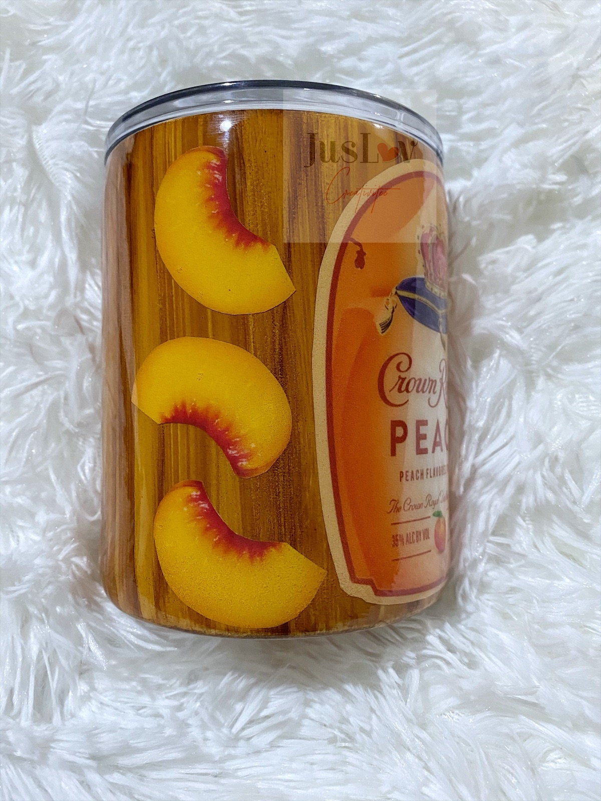 Crown Royal Peach Woodgrain Tumbler Woodgrain Tumblers crown Etsy