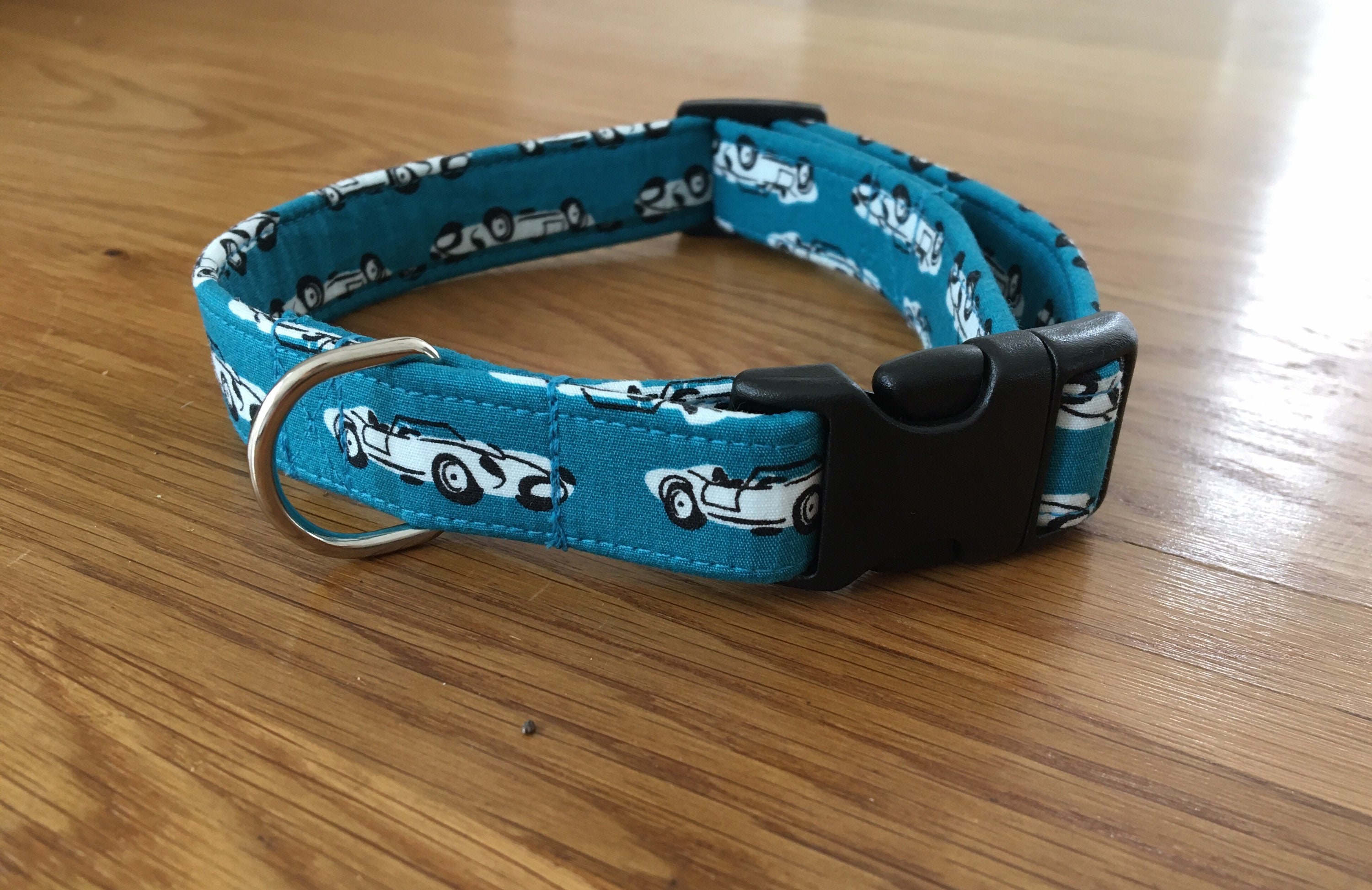 Turquoise Race Car Dog Collar Puppy Collar Girl Dog Collar Etsy