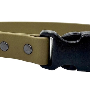 Waterproof Biothane Dog Collar with Quick Release Buckle Olive